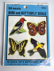 Vintage Lot Dennison Seals & Stickers Birds Butterfly Standard Publishing USA