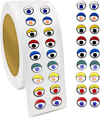2000 Pieces Eye Stickers Large Googly Eyes Self Adhesive Sticker Labels Colorful