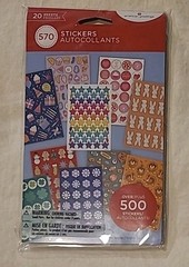 1300+ Assorted Holiday Christmas Stickers Autocollants Puffy Diecuts Paper Epoxy