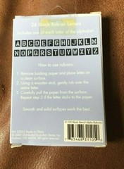 NIP VINTAGE RETIRED JOANN FABRICS SCRAP ESSENTIALS A-Z RUB ON ALPHABET LETTERS