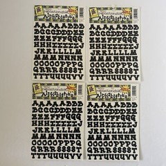 Provo Craft Alphabitties Scrapbook Stickers Scrapbook Black Lot of 4