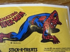 Vintage Stickers 1984 NIP Hallmark Spider-Man Sticker 4×2”