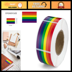 250 Rainbow Rectangle Stickers for Pride, LGBTQ Awareness, Parades & Events