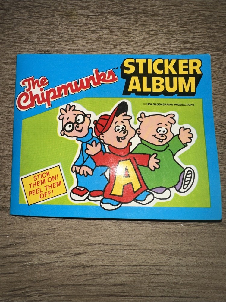 The Chipmunks Puffy Stickers Book, Vintage 1980’s, Dated 1984 Missing Stickers