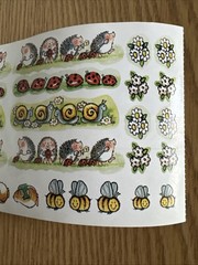 Vintage Penny Black Stickeroos Garden Friends Sticker ROLL, Stickers Animals