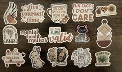 Lot of 15 Positive Affirmation Stickers Smile Happy Mental Health Matters