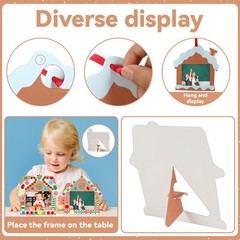 Qyeahkj 36 Packs Christmas Picture Frame Craft Kits for Kids, DIY Christmas C…