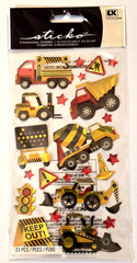 Sticko CONSTRUCTION ZONE Dimensional Stickers – 23 pcs