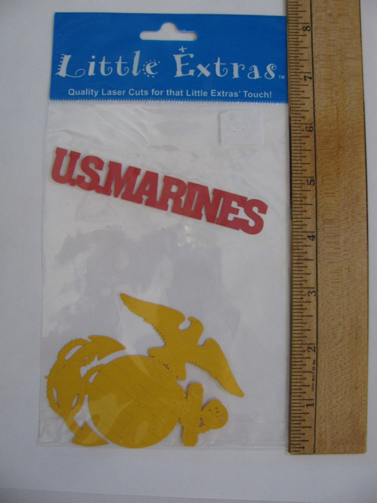 Little Extras US MARINES Laser Cuts 2 Pieces NOS