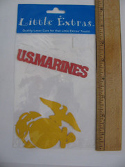 Little Extras US MARINES Laser Cuts 2 Pieces NOS