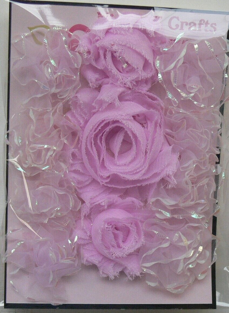 ORCHID MAUVE Fabric Flower Mix – 11 Pk Organza 40-60mm NJC G5 B