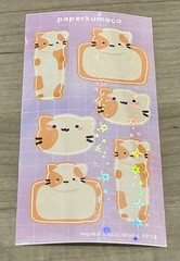 NEW PaperKumaCo “Momo Basic Blobs” Sticker Sheet Paper Kuma Co Stickers