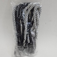 Black and Silver Double Graduation Honor Cords 69 Inches Long Including Tassels