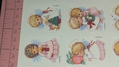 Vintage Gibson Stickers Christmas Angels 1 Sheet