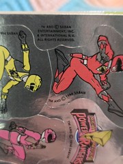 NOS 1994 Power Rangers Kids Hallmark Vintage Stickers 2 Sheets Silver