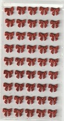 Generic Glittered Tiny Red Present Bows repeat stickers 45ct NEW! Free Shipping!