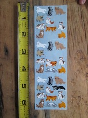 Vintage Sandylion Cat Sticker Sheet Lot Stickers Tiny Kittens Kromekote Square