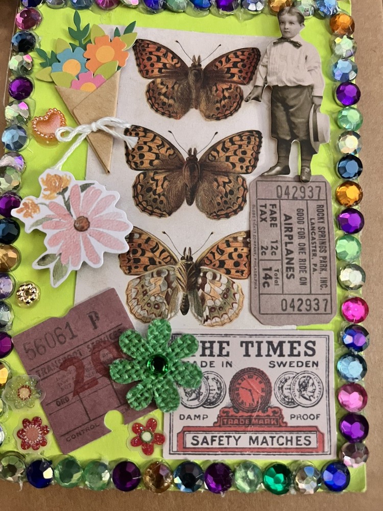Junk Journal /scrapbook! 5 Vintage Junk Journal Ephemera. 5 Cards W/ Envelopes.