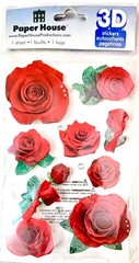 Roses Flowers Stickers Scrapbooking Gems Card Journal Paper House