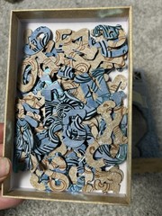 7 Boxes Chipboard Alphabet Letters, Shapes, Board Books
