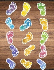 Baby Footprints Die Cut Vinyl Stickers Set Scrapbooking Laptop Waterbottle