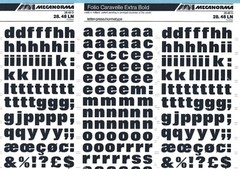MECANORMA Dry Transfer Lettering Sheet 28.48 LN #526 FOLIO CARAVELLE 13.3mm