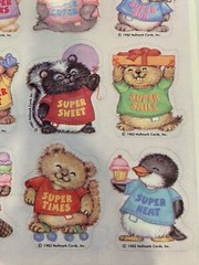 Hallmark Vintage 1982 Shirt Tales Stickers Cute Funny Animals Critters