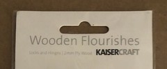 NEW Kaisercraft Wooden Flourishes~ Locks and Hinges~ Plywood Embellishments