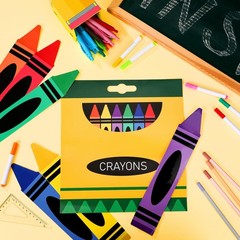 19 Pcs Crayon Door Sticker Classroom Decor Back to School 12 Inch Colorful Ra…
