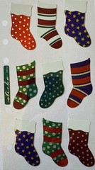 PRISMATIC CHRISTMAS STOCKING Binder Stickers(9pc)Sticko…Dots…Holiday…Card Making