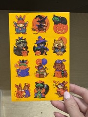 vintage halloween stickers lot Hallmark AGC 15 Full Sheet 3 Partial 236 Total