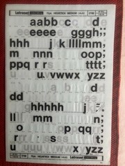 5 Letraset INSTANT LETTERING Transfer Letters 60 & 72pt Helvetica Bold & Med 3