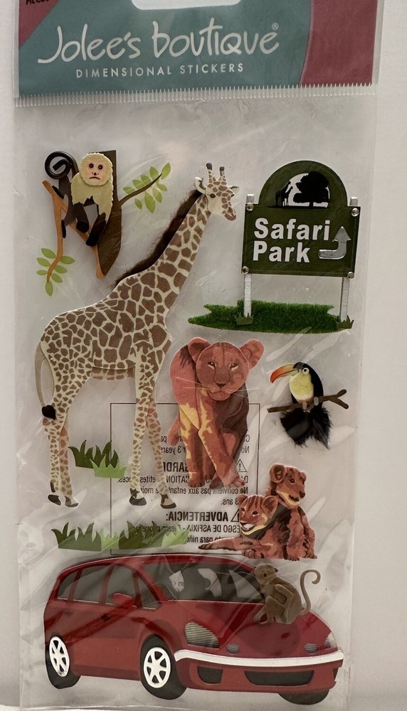 Jolee’s Drive Thru Safari Dimensional Sticker Scrapbooking Crafts