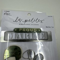U.S MARINES Marine Corps Military Service Hero Uniform Tags Paper Studio Sticker