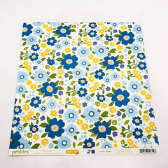 Pebbles Scrapbook Paper Lot 12×12 Family Ties 5 Sheets 2012 Double Sided