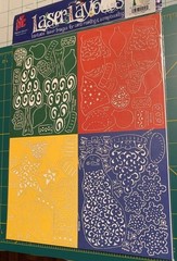 Provo Craft Scrapbooking Laser Layouts Set of 3 Holiday & Floral Designs