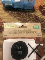Crafters Square Ceramic Stickers (5 Piece (Take Time, Love, Good Things, I Just