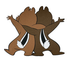 Chip and Dale Waving Title Die Cut Disney Embellishment Scrapbook