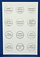 Anna Griffin Mini Sentiments Sticker Holiday Themed 72 pc 6 sheets Free Ship New