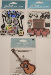 JOLEE’S BOUTIQUE K&CO 10 packs Dimensional Scrapbooking Stickers BAND MUSIC