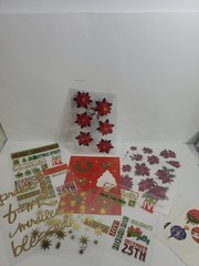 Vintage 1990s Holiday Christmas Mixed Sticker Sheets Hallmark Hobby lobby Ect