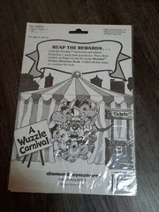 Vintage Puffy Stickers «A Wuzzle Carnival» Walt Disney Style 4 