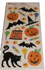 RARE 2008 Sandylion Large Sheet Package of 27 Glitter HALLOWEEN Stickers ~ NIP
