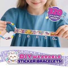 320pcs DIY Jewelry Sticker Making Kit, Cute Stickers Toy Bracelet Set for Gir…
