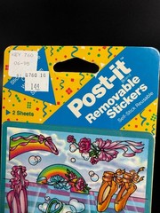 Vintage 1990 3M Post-It Removable Stickers Ballet Bubbles HQ-521 90s Retro