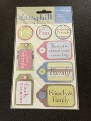 Daisy Hill DImensional Stickers Lot Of 7 Girl Themed Frienships and Fun Themed
