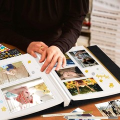 Extra Large Self-Adhesive Photo Album – Easy Magnetic Pages – 80 Pages, Black