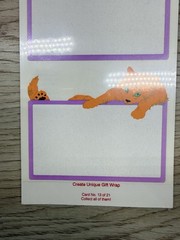 Mrs Grossman’s Giant Stickers 1992 Orange Cat Gift Label New Sealed Pack Rare