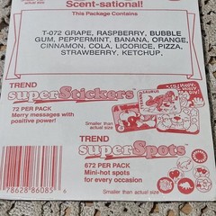 Vintage Trend SCRATCH ‘N SNIFF STINKY Stickers Grape New Pkg 288 – T-072 –