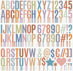 Morandi 400 Piece Letter Stickers – 24 Sheets, 2.5In Self-Adhesive, Waterproof f